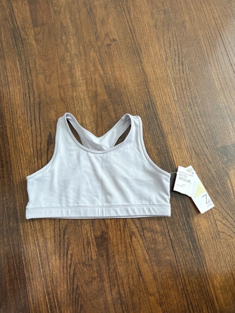 Zella Light Gray Racerback Sports Bralette